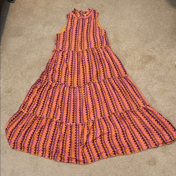 Oliphant Pink and Purple Maxi Dress - Picture 1 of 9